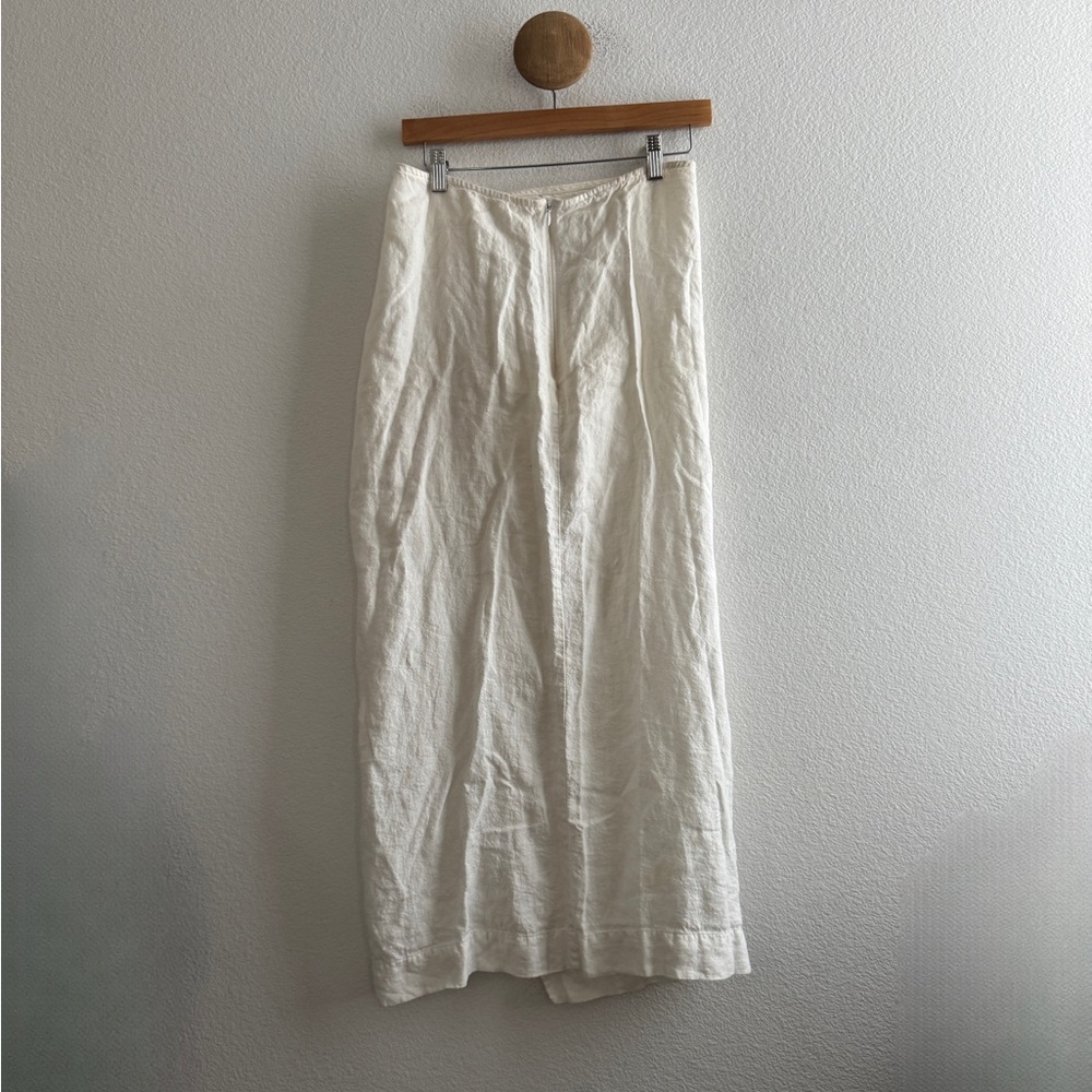 Natalie Rolt Bellini Linen Skirt White Maxi Cover Up Resort - Picture 5 of 10